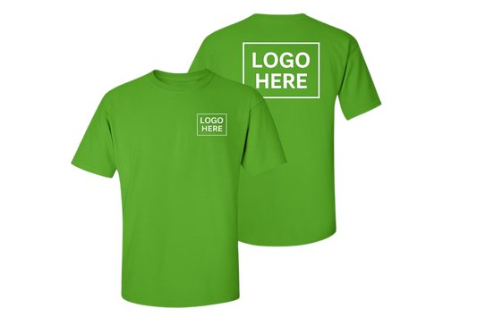 A-Gildan 8000 DryBlend® technology 50/50 UNISEX T-Shirt  DTF Custom Printed MINIMUN ORDER: 12 SHIRTS.