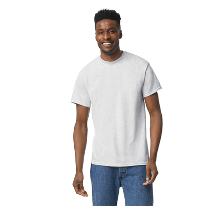 A-Gildan 8000 DryBlend® technology 50/50 UNISEX T-Shirt  DTF Custom Printed MINIMUN ORDER: 12 SHIRTS.